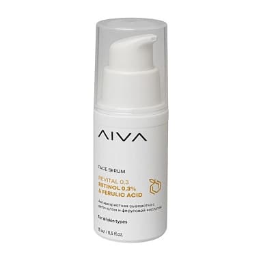 AIVA COSMETICS 0,3% ОБНОВЛЯЮЩАЯ КРЕМ-СЫВОРОТКА ДЛЯ ЛИЦА С РЕТИНОЛОМ 0,3% REVITAL